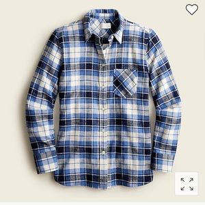 J. Crew Classical fit in flannel plaid in blue